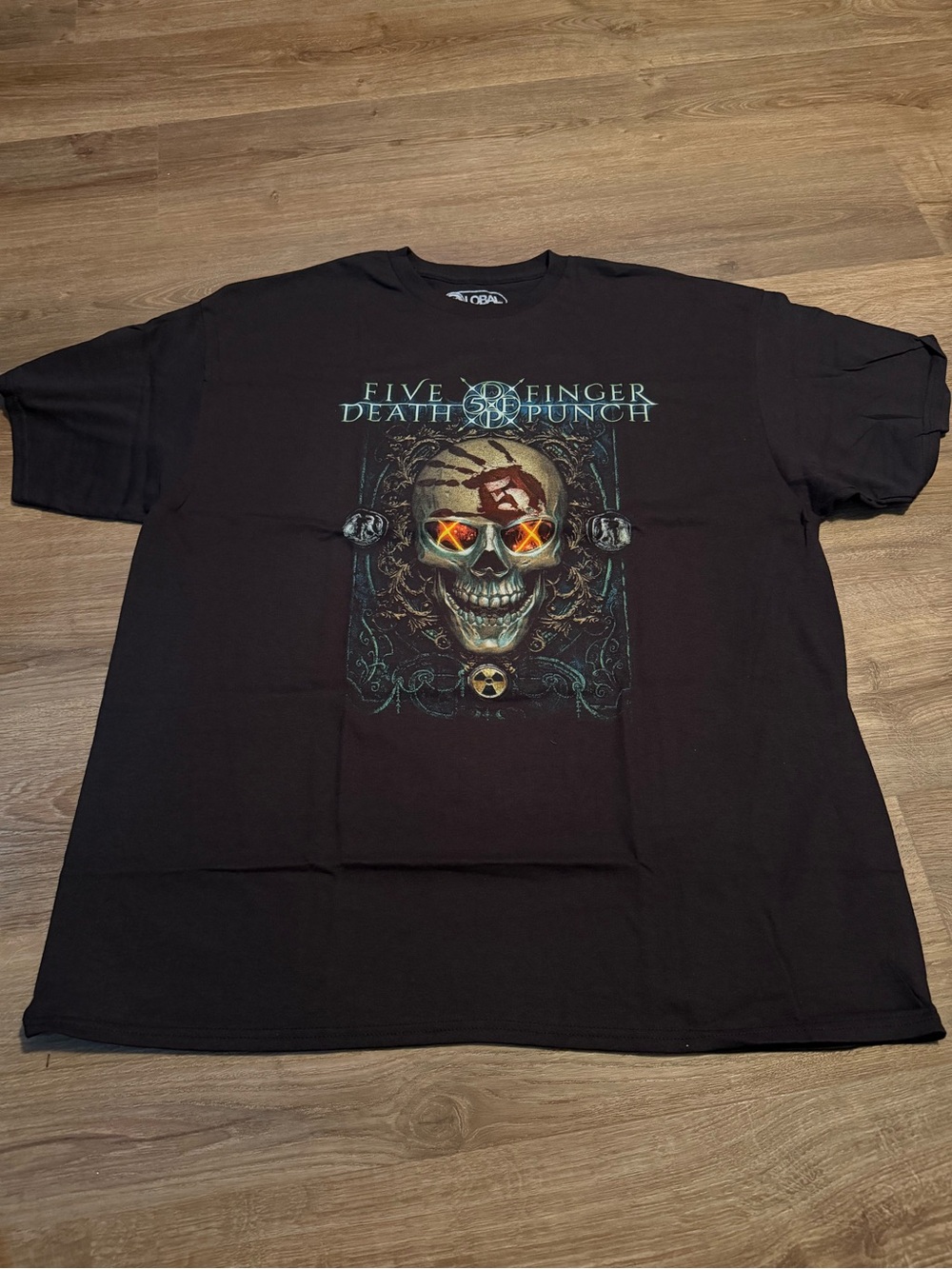 Black Graphic Skull Short-Sleeve Tee